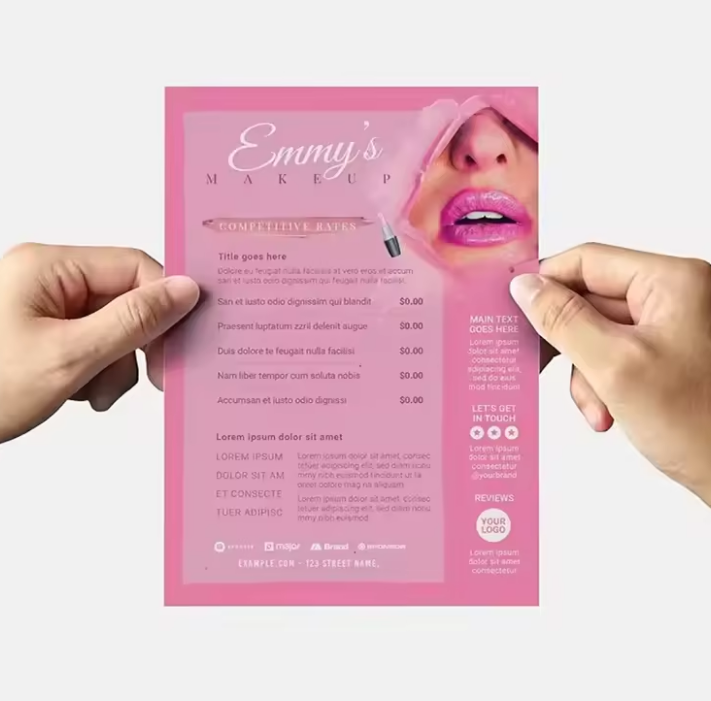 Folhetos de papel brilhante de - Commercial Flyer Printing avaliação e preço