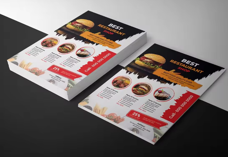 Folhetos de papel brilhante de - Commercial Flyer Printing avaliação e preço